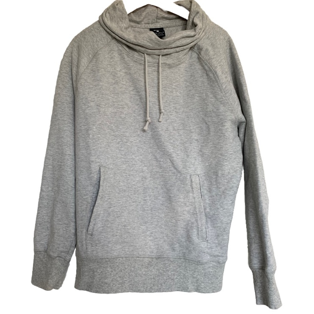 Nike Women's Funnel Cowl Neck Cotton Gray Pullover XS Extra Small